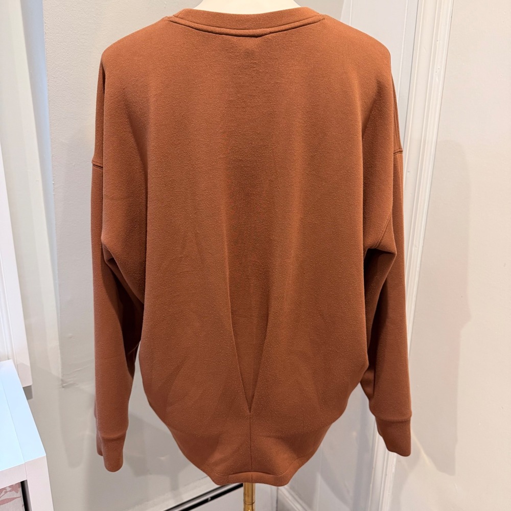 Spanx Brown AirEssentials Crew Neck Sweatshirt Ultra Soft | Size M - Picture 2 of 11